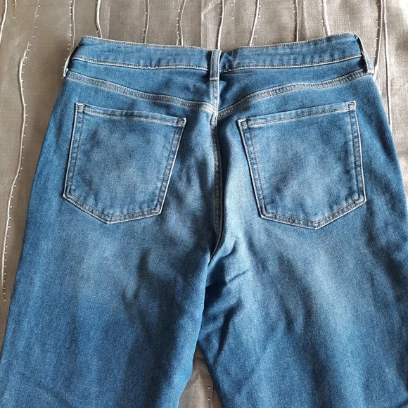 Old Navy O.G. Straight High Rise Jeans Womens Size 14 Cozy Lined - Picture 10 of 12